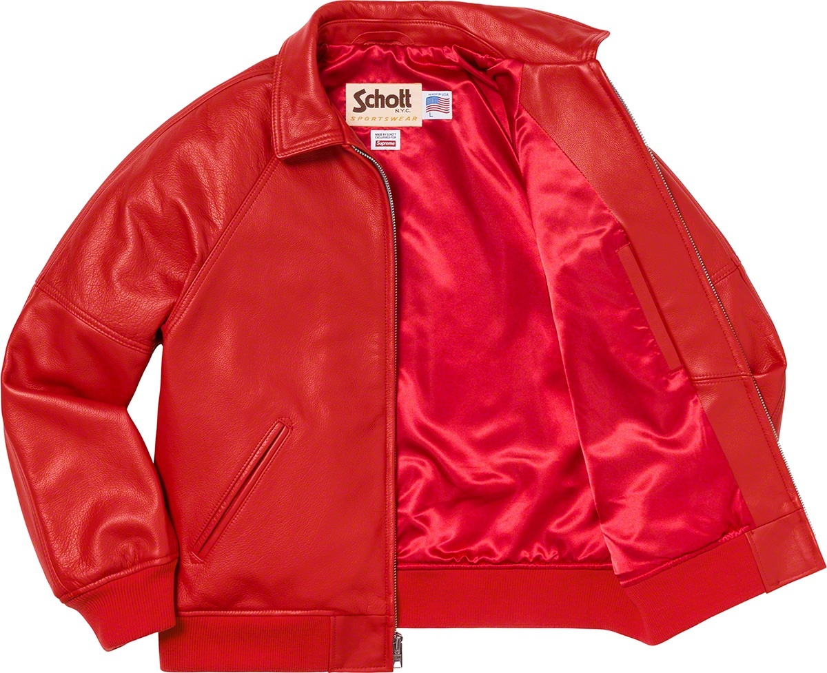 Martin Wong/Supreme Schott® 8-Ball Leather Varsity Jacket view 6